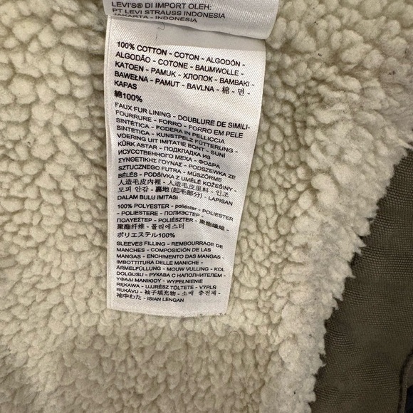 LEVI'S men
Faux Shearling Lined Classic Fit Jacket coat olive green L - Picture 6 of 8